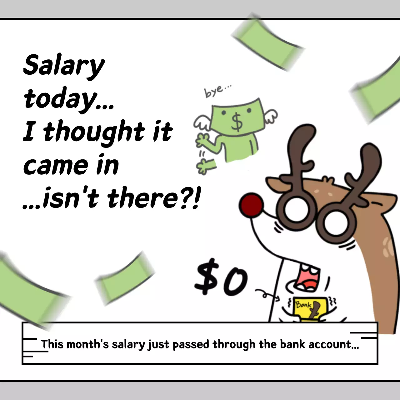 Brown Comic Salary Meme Social Media Post