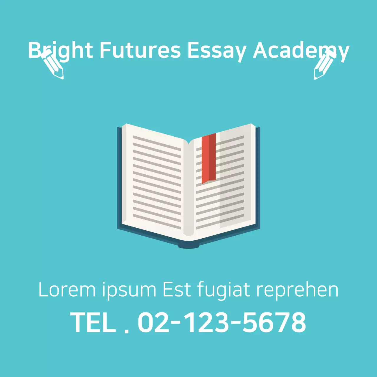 Teal Modern Essay Advertisement Banner