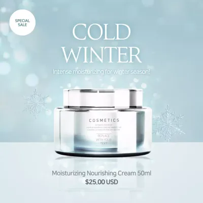 Blue Elegant Skincare Promotion Instagram Post