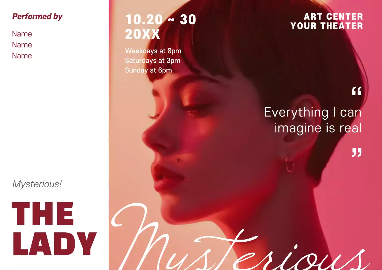 Poster Promosi Teater Modern Merah