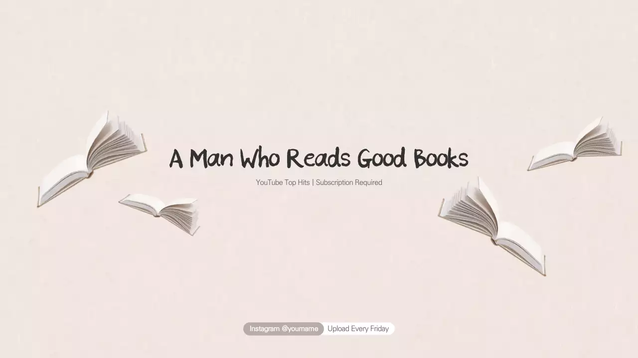 Beige Simple Book Vlog YouTube Thumbnail