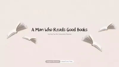 Beige Simple Book Vlog YouTube Thumbnail