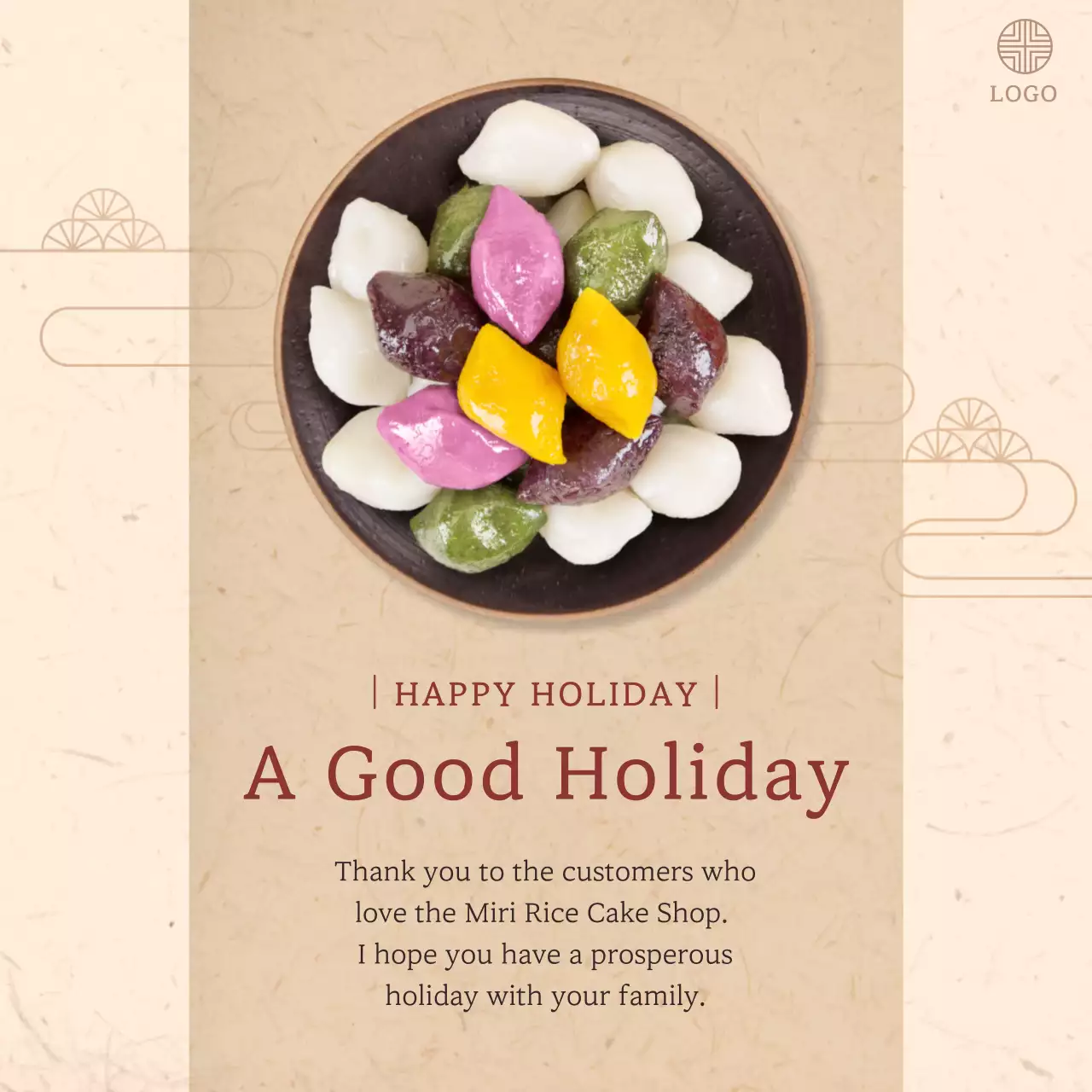 Beige Traditional Holiday Announcement Instagram Post