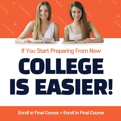Orange Modern College Course Advertisement Instagram Post
