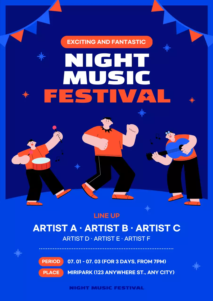 Blue and Red Summer Nights Music Festival Schedule