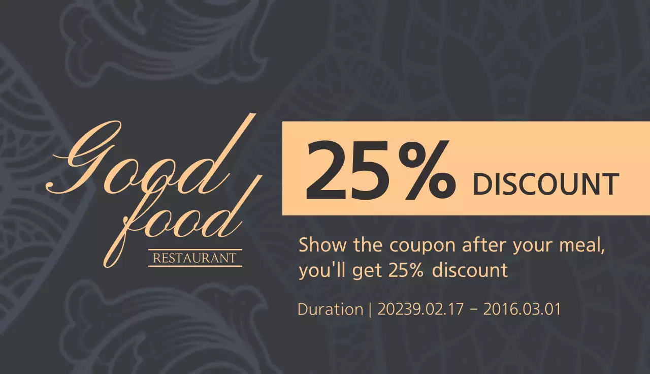 Grey Elegant Restaurant Promotion Business Card