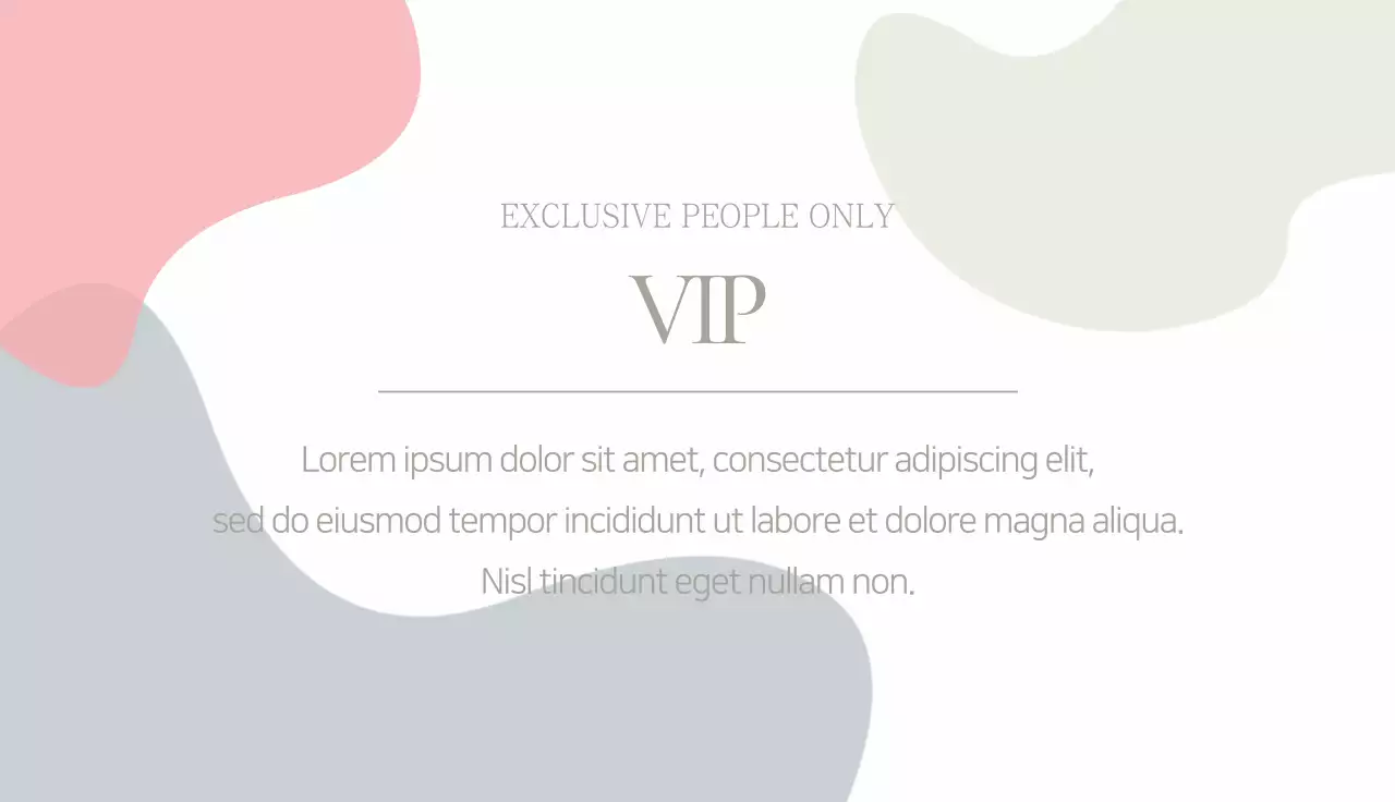 Pastel Minimal Vip Invitation Business Card
