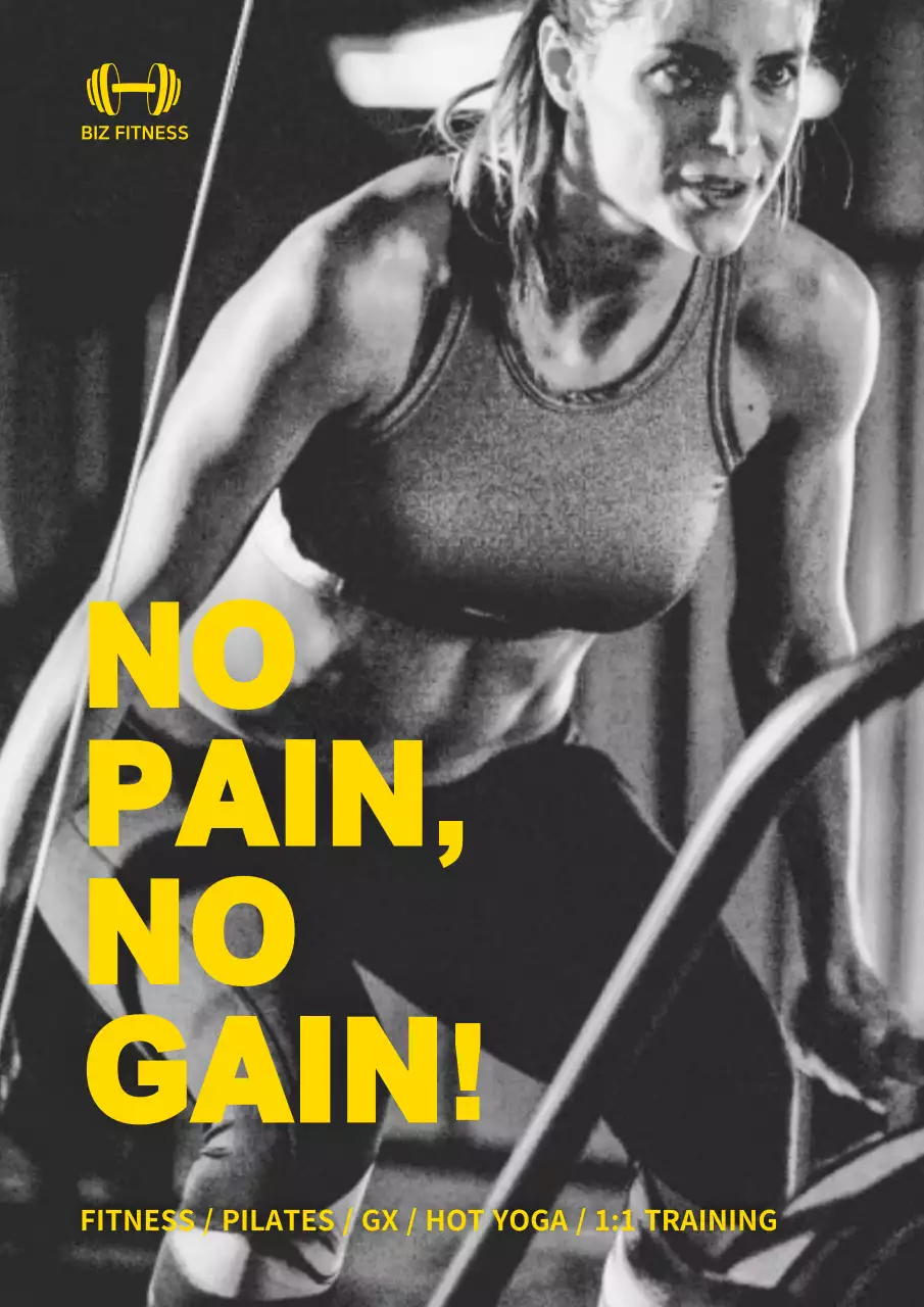 Black Bold Fitness Promotion Poster