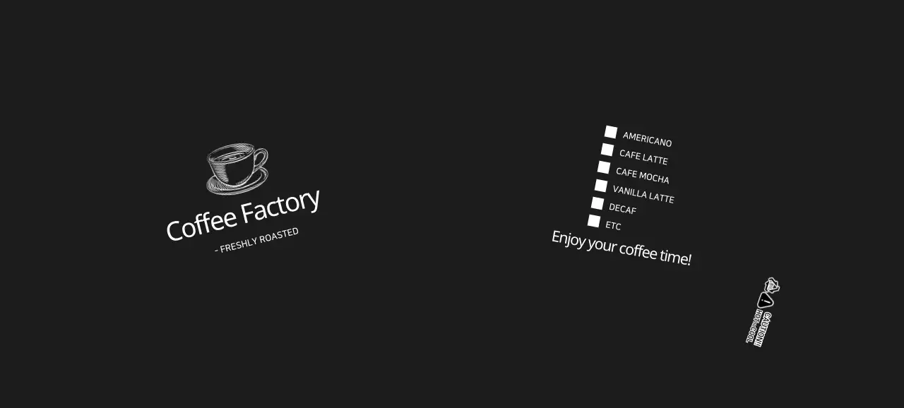 Black simple illustration cafe