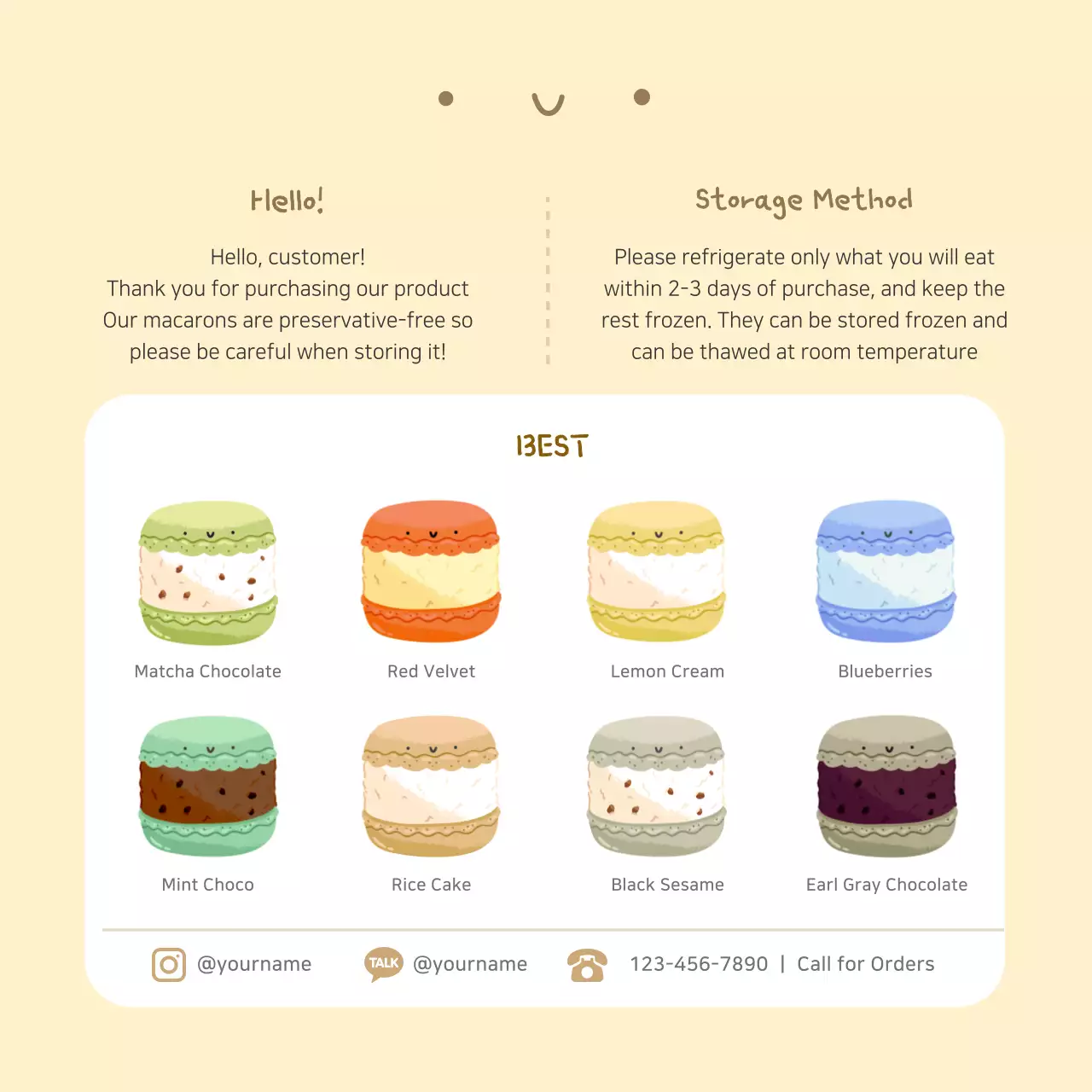 Beige Minimal Dessert Sticker Instagram Post