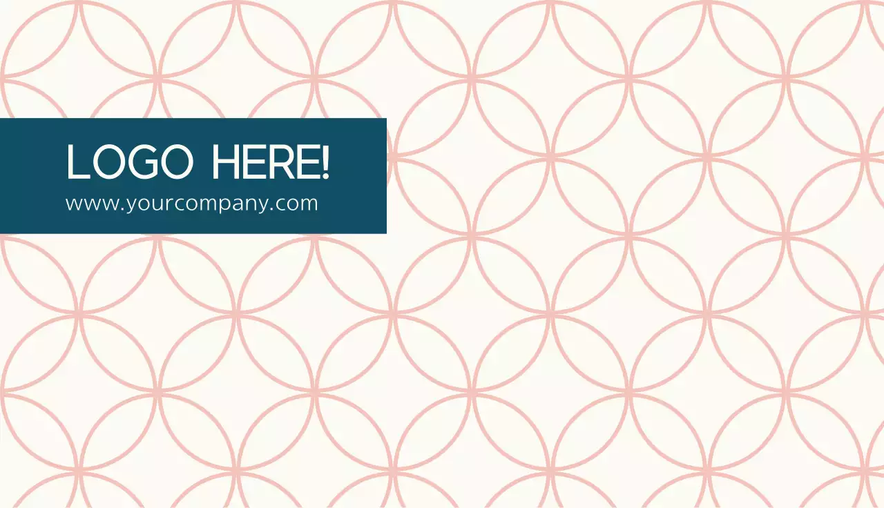 Coral Geometric Business Card