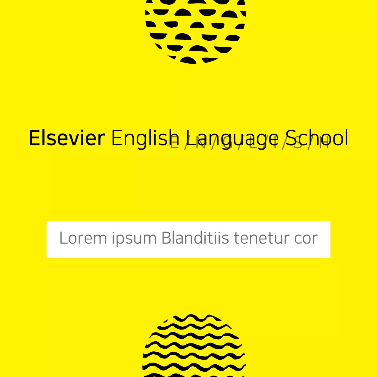 Spanduk Promosi Bahasa Abstrak Kuning