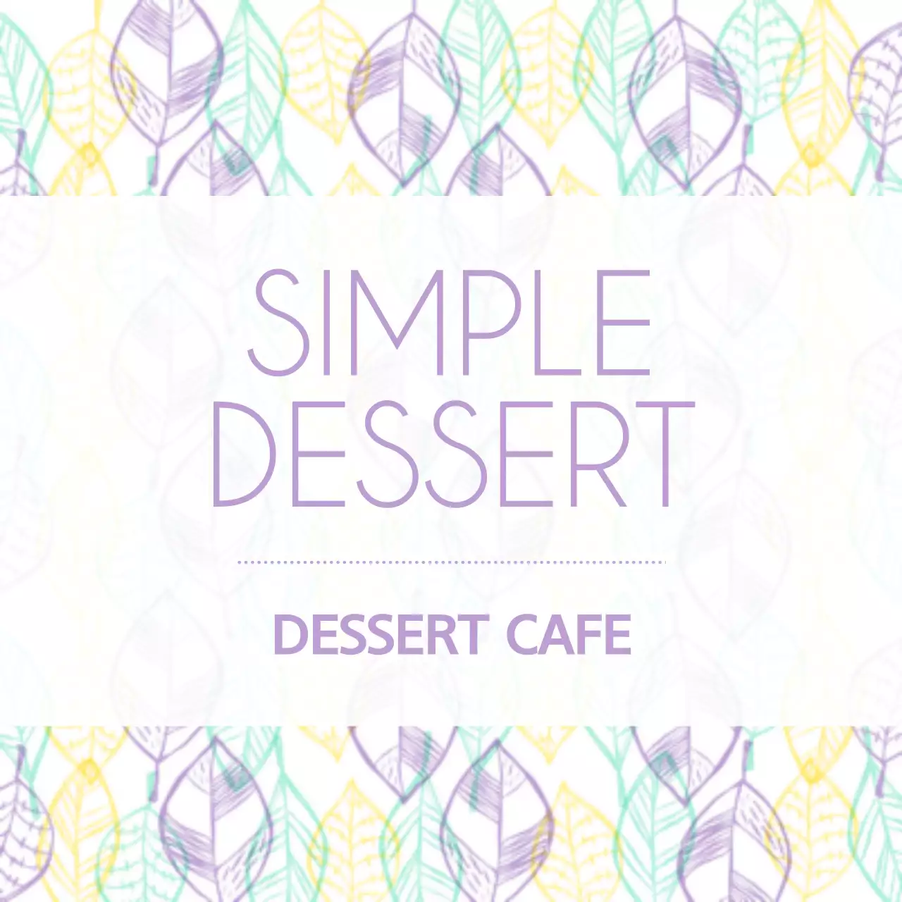 Purple Simple Dessert Advertisement Banner