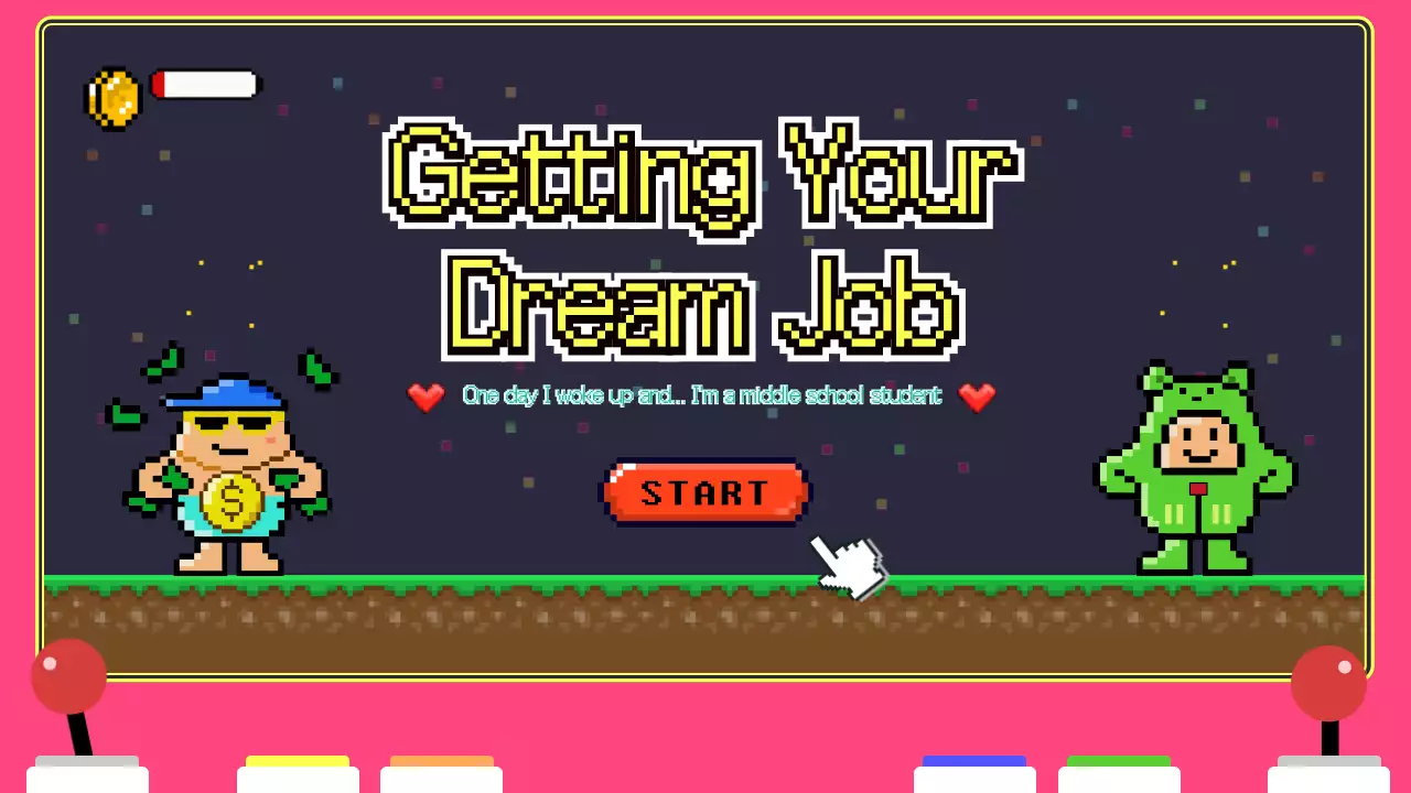 핑크 레트로 커리어 가이드 프레젠테이션