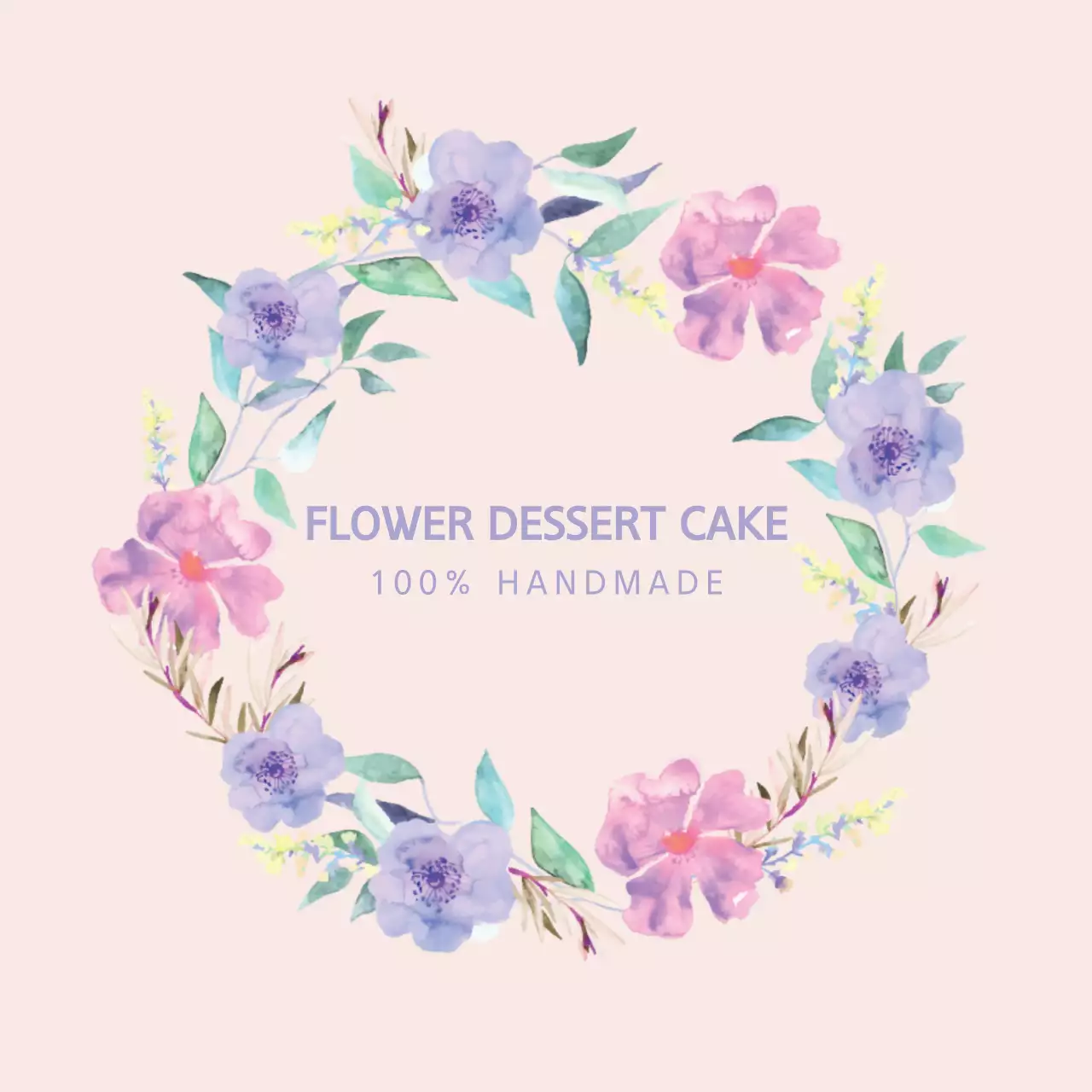 Banner de propaganda de sobremesa floral bege