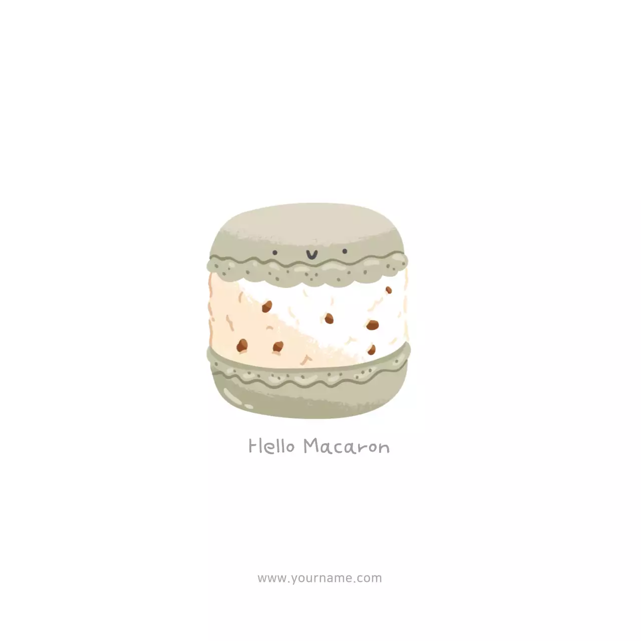 Beige Minimal Dessert Sticker Instagram Post