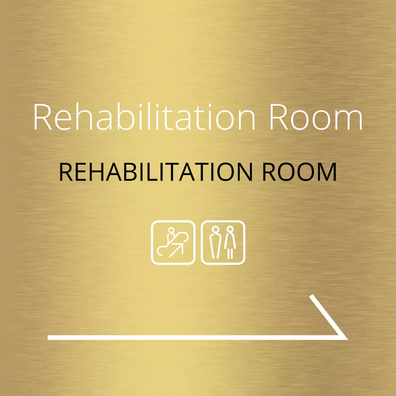 Simple design with white lines and hospital place names.