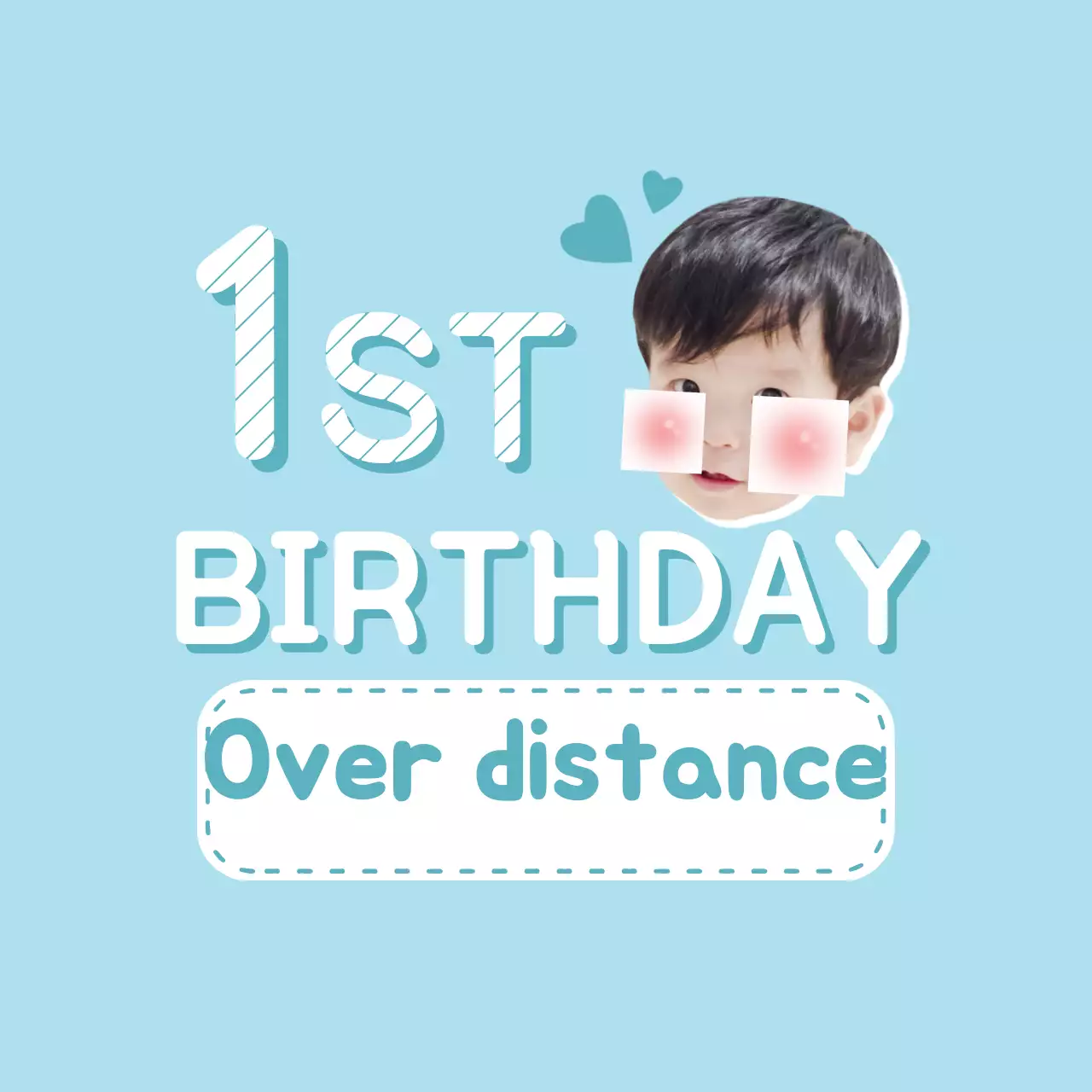 Blue Simple Birthday Invitation Banner