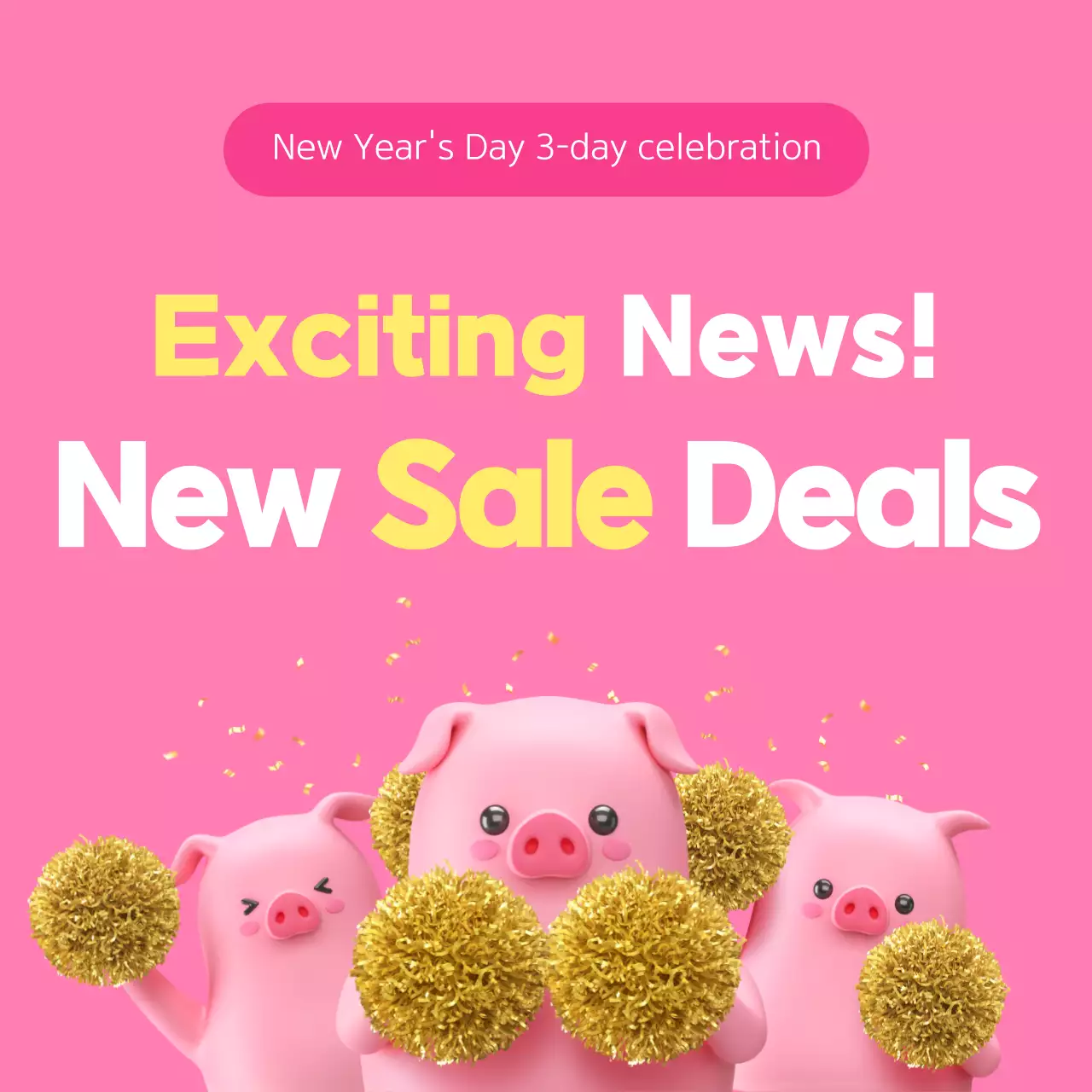 Pink Trendy Sale Promotion Instagram Post