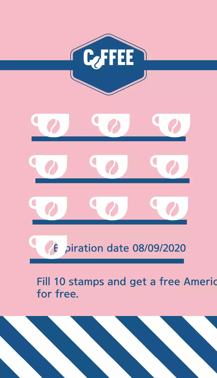 Kartu Nama Promosi Kopi Minimal Pink