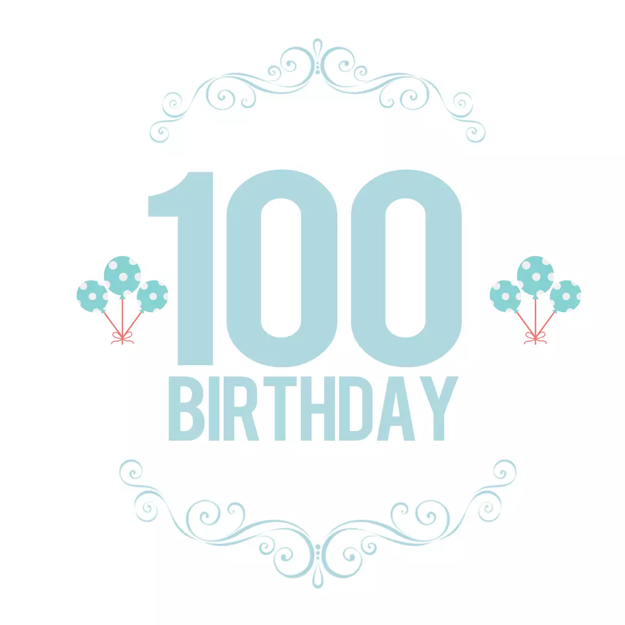 Biểu ngữ mời sinh nhật màu xanh thanh lịch