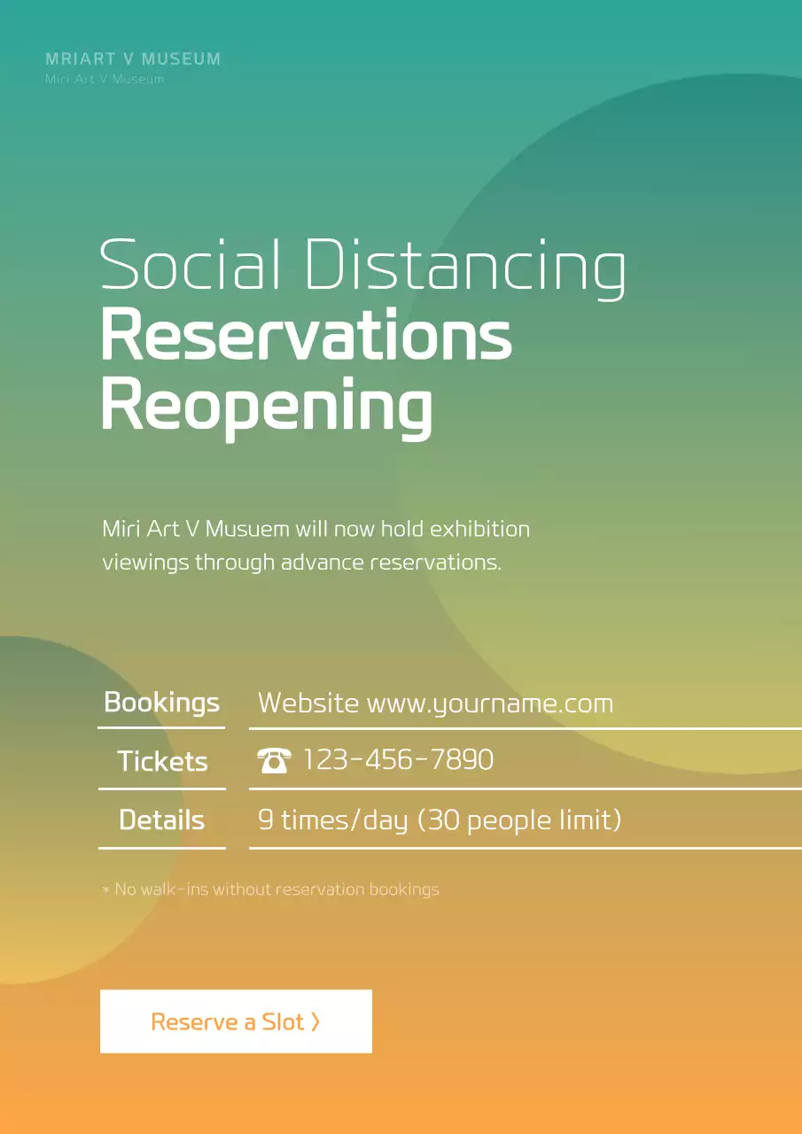 Green Modern Museum Announcement Poster