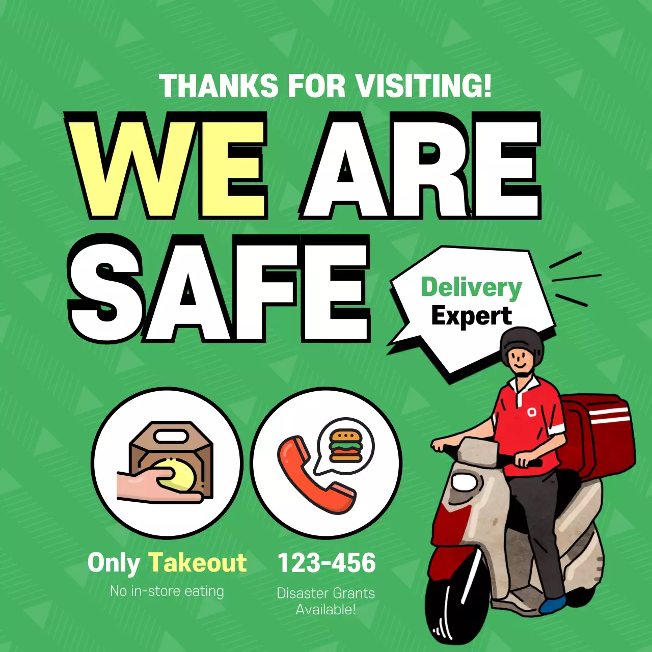 Red Bold Delivery Guide Instagram Post