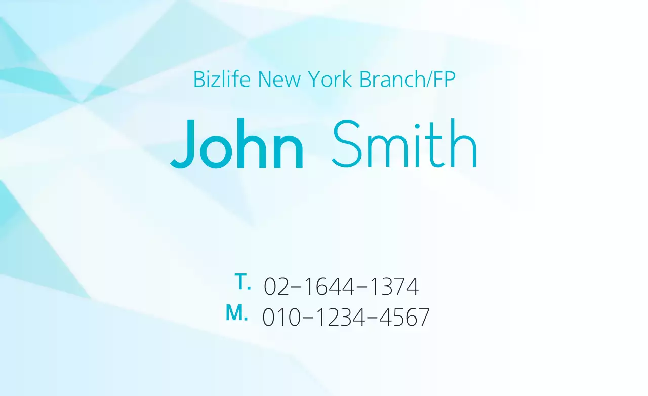 Banner de cartão de visita minimalista azul