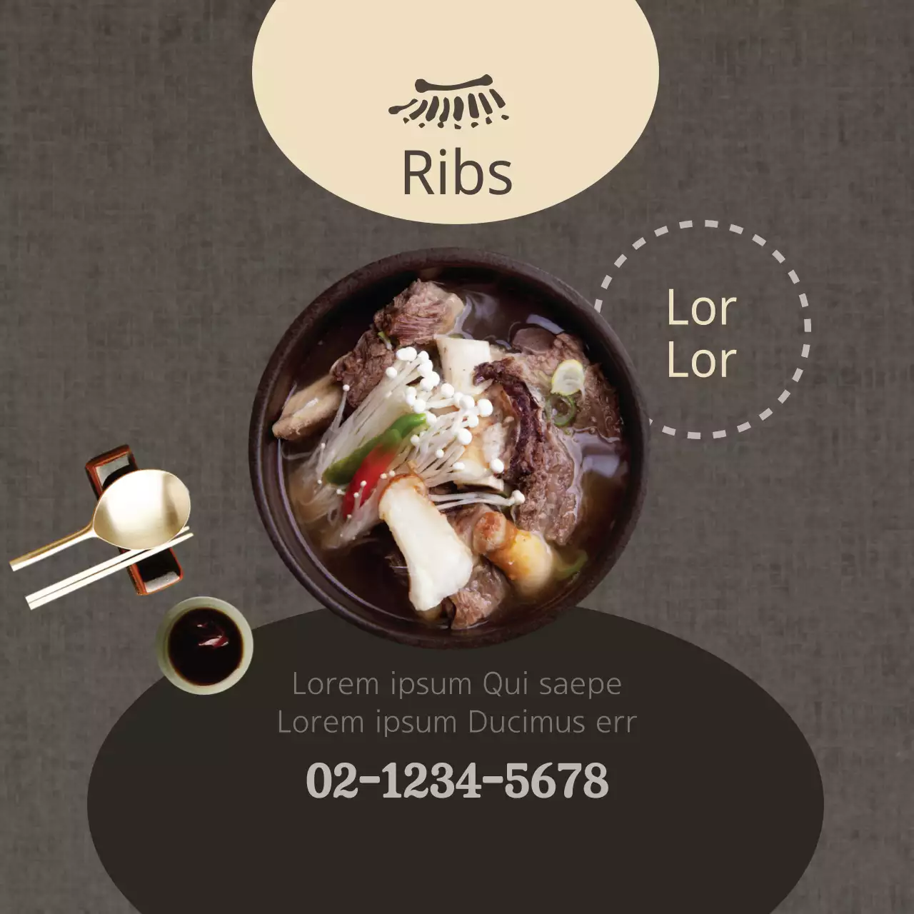 Beige Traditional Food Advertisement Banner