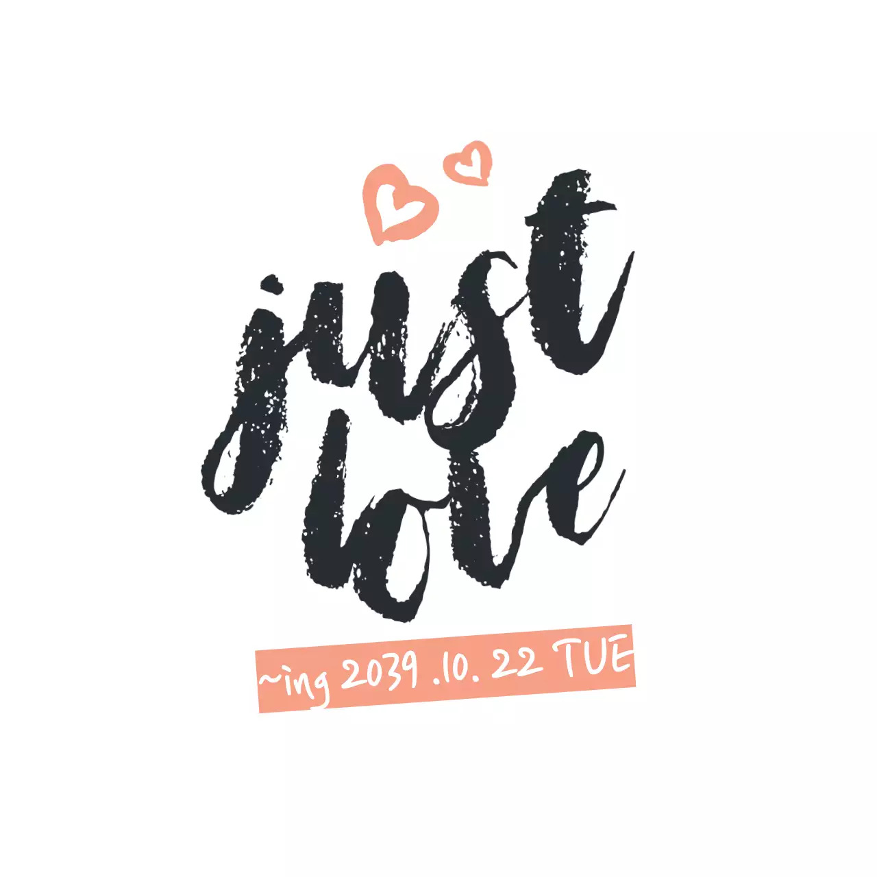 Coral Simple Love Invitation Banner