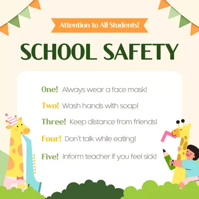 Beige Simple School Notice Instagram Post