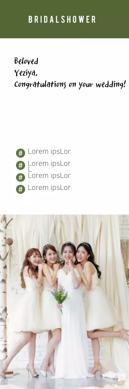 Banner de convite de noiva elegante verde