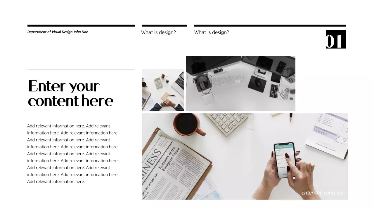 Black Minimalist Design Guide Presentation