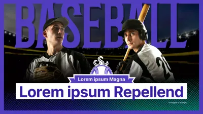Giocatore di baseball Concetto di partita Tema del gioco del baseball con un'atmosfera maestosa in viola indaco