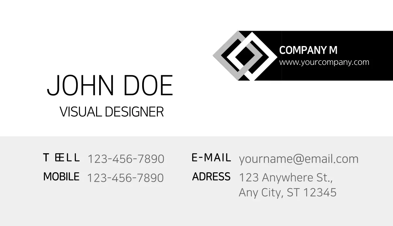 Black Modern Business Card