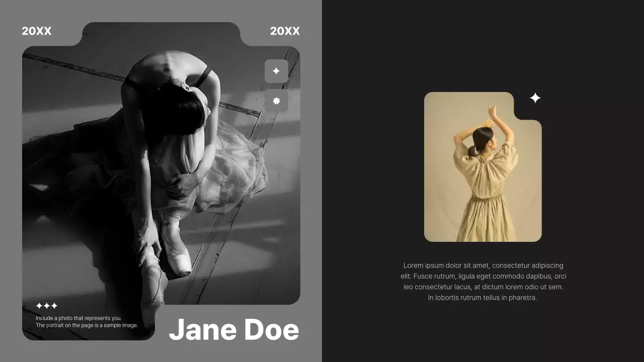 블랙 미니멀 댄스 소개 프레젠테이션