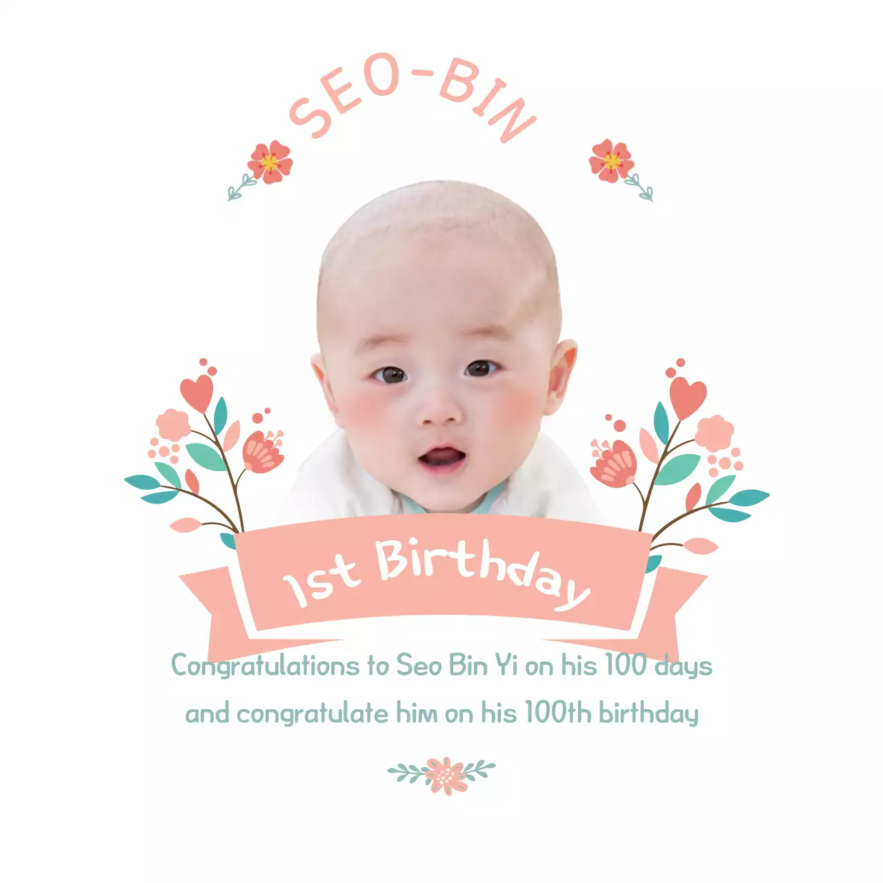 Pink Elegant Birthday Invitation Banner