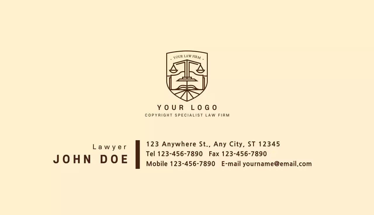 Brown Classic Law Business Card