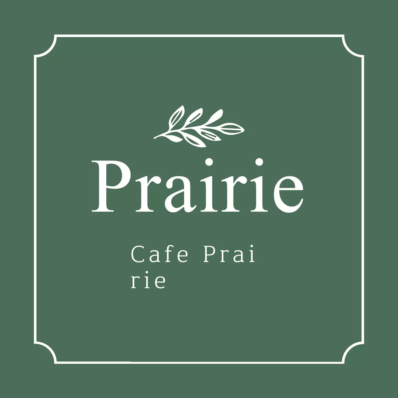 Green Minimal Cafe Logo Banner