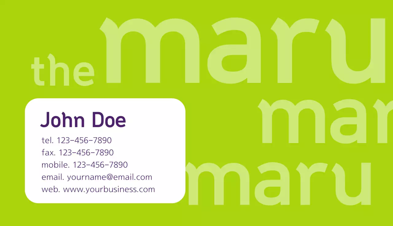Green Modern Business Card