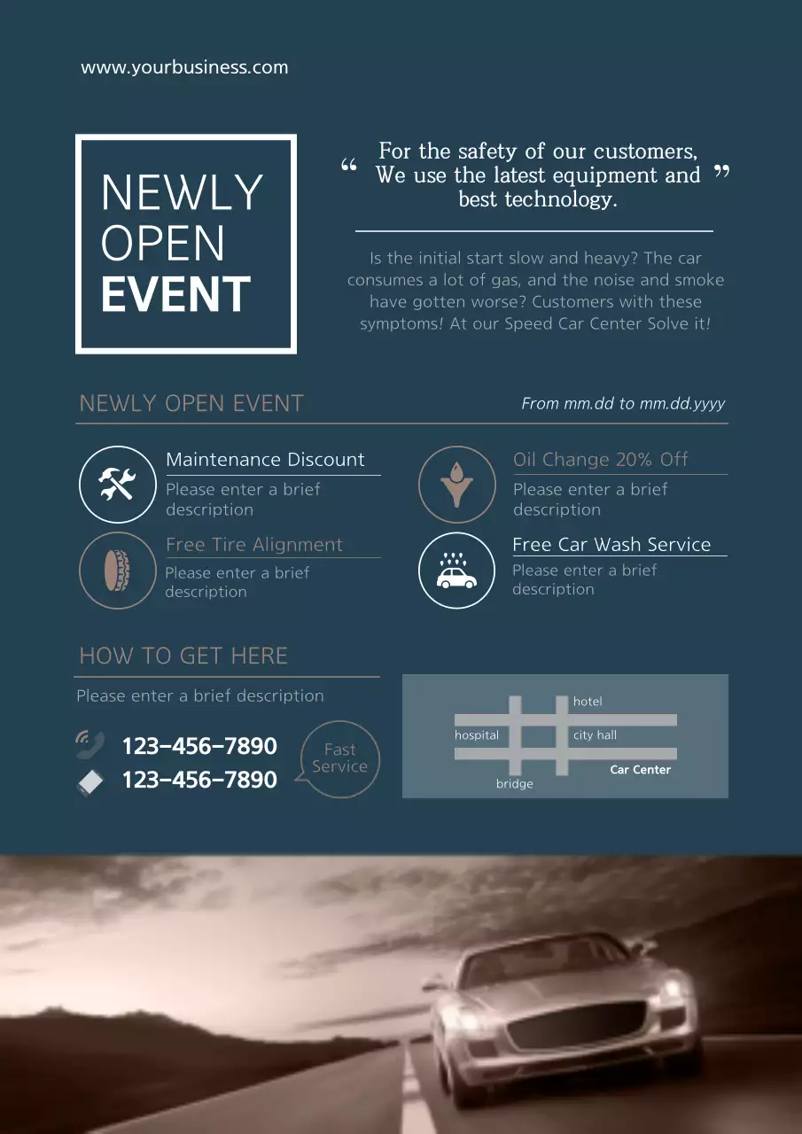 Grey Modern Car Promotion Poster