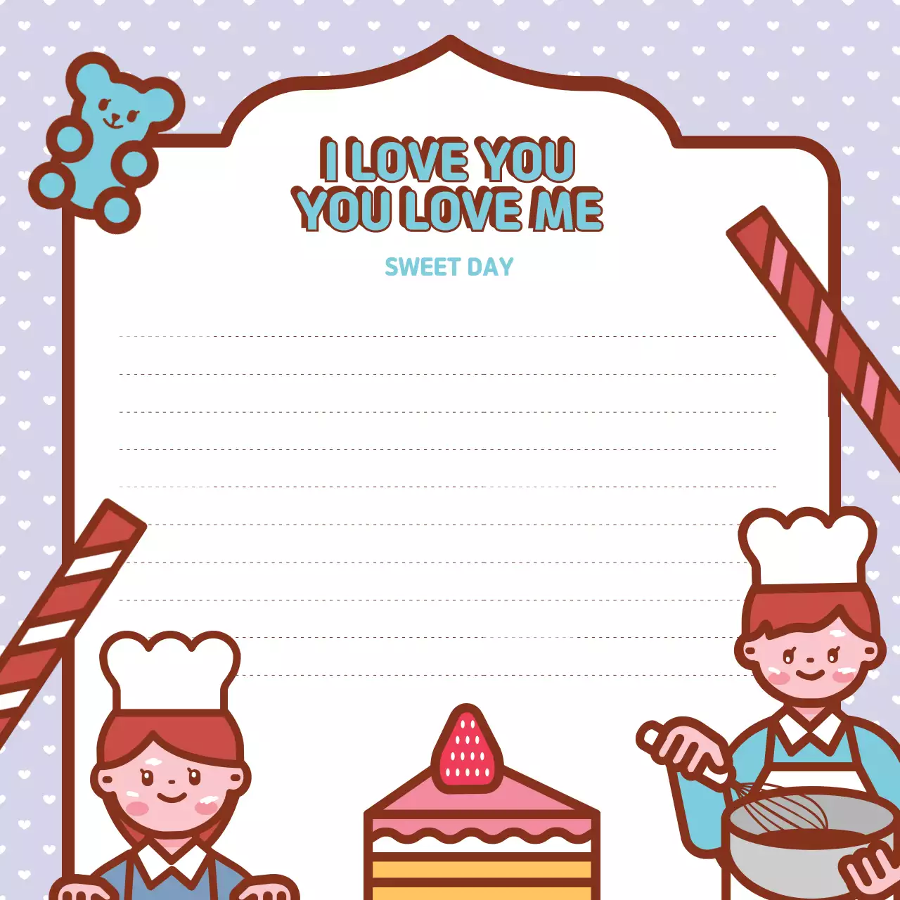 Pink Cute Love Card Instagram Post