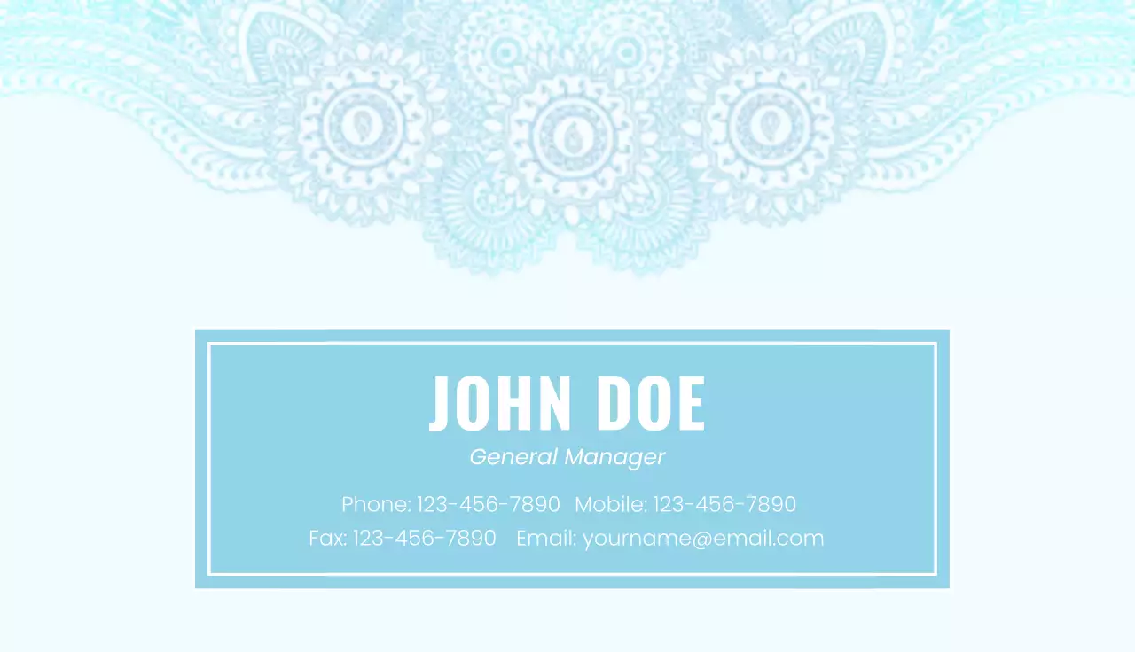 Blue Traditional Business Card