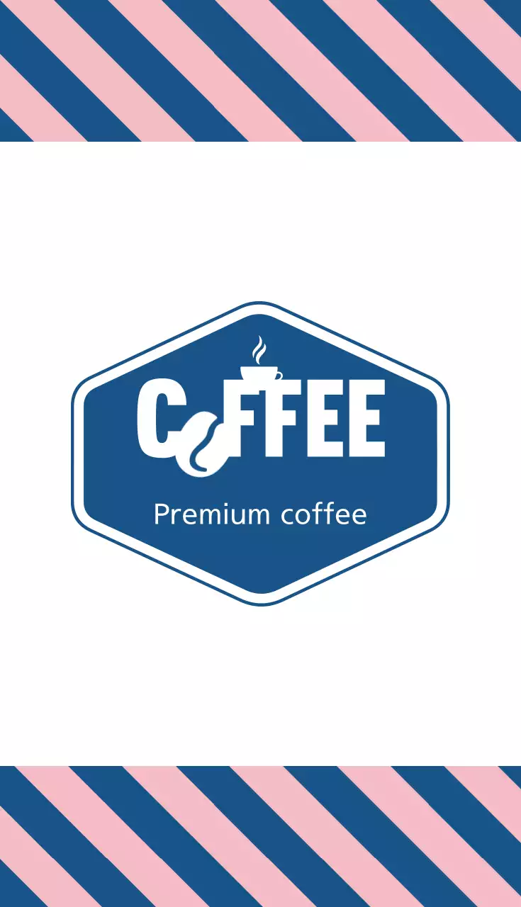 Danh thiếp quảng cáo cà phê tối giản màu hồng