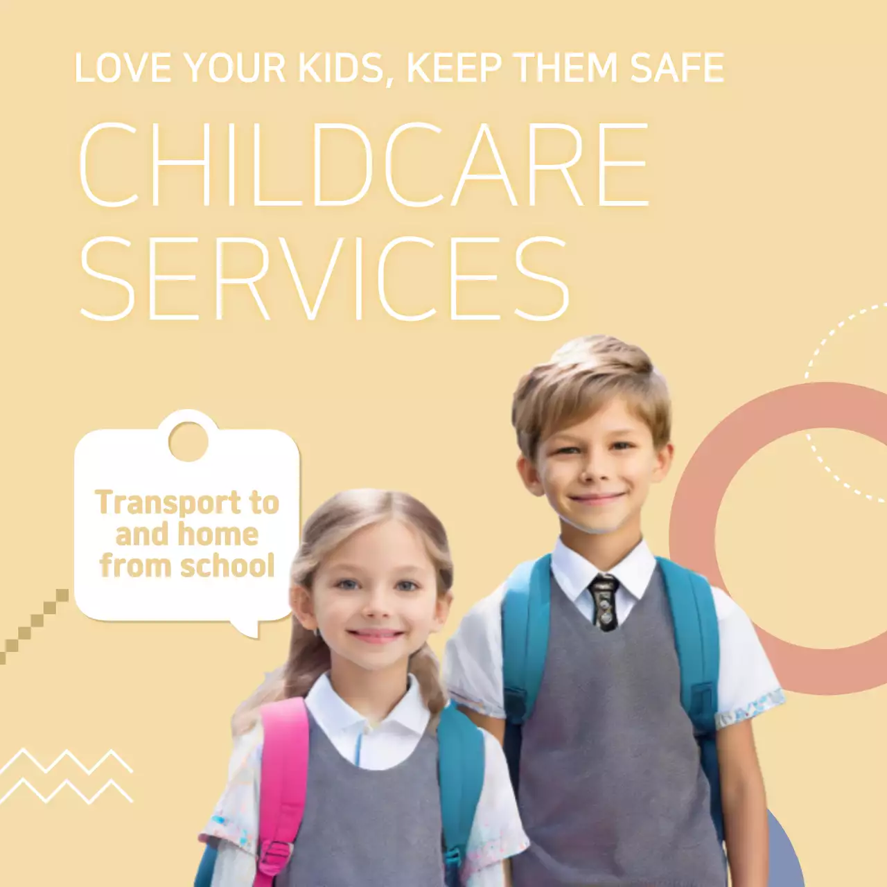 Beige Simple Childcare Promotion Instagram Post