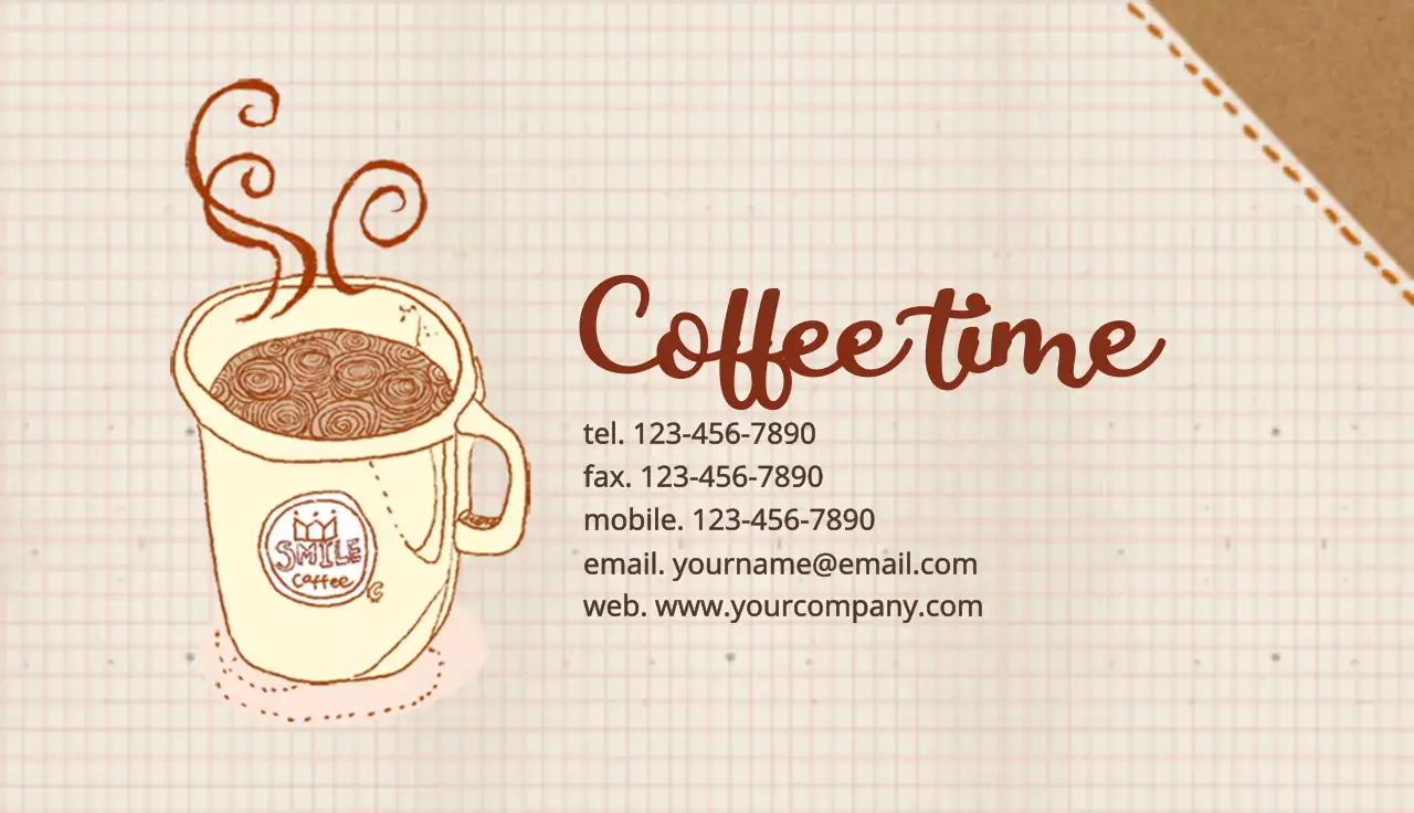 Brown Vintage Coffee Business Card
