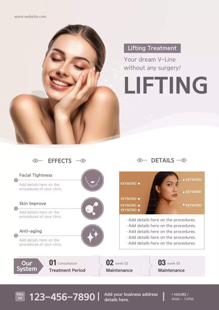 Beige Modern Beauty Promotion Poster