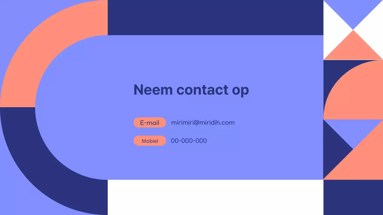 Blauw en oranje tinten geometrische vormen patroon ontwerp stijl presentatie geometrische minimale