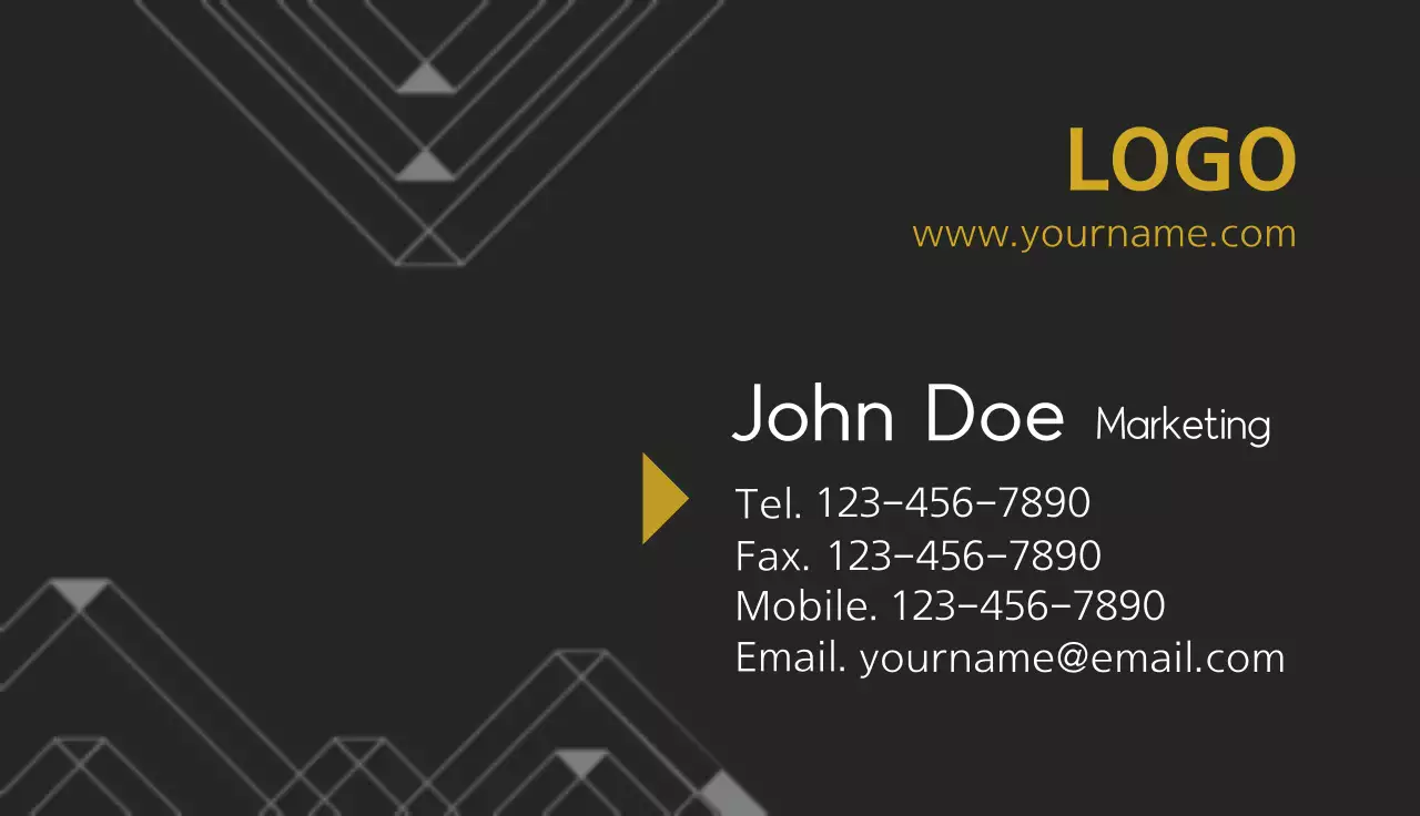 Black Geometric Business Card