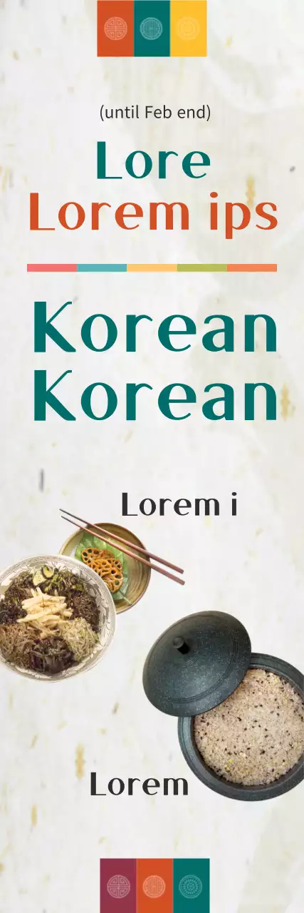 Banner de promoção de comida tradicional bege